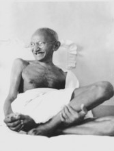 Mahatma Gandhi at Birla House, Mumbai, Maharashtra, India, Asia, August 1942 - MODEL RELEASE NOT