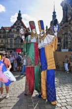 Stilt walkers at the Dresden City Festival