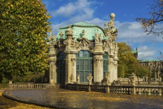 The world-famous Dresden Zwinger in autumn