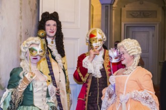 Masquerade ball at Rammenau Baroque Palace, Rammenau Palace in Rammenau near Bischofswerda in the