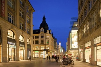 Grimmaische Straße in Leipzig is a popular shopping street in the city centre