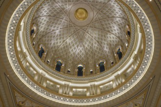 Dome in Qasr Al Watan, Presidential Palace, interior view, Abu Dhabi City, Emirate of Abu Dhabi,