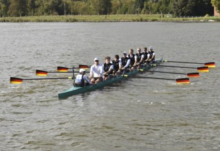 Rowing Eight, Rowing 8, German National Team at the Canal Cup on the Kiel Canal. Rowing competition