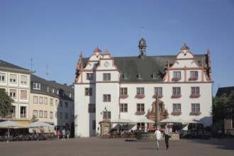 Old town hall on the market square in Darmstadt, Bergstrasse, Hesse, Germany, Europe