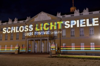 Schlosslichtspiele, Karlsruhe Castle, Karlsruhe, Baden-Württemberg, Germany, Europe