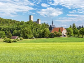 Ruin of Ehrenstein Castle and Village Church, Stadtilm, Thuringia, Germany, Europe