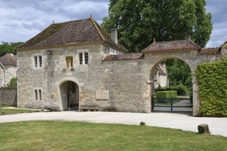 Entrance to Fontenay Cistercian Abbey, Unesco World Heritage Site, Cote d'Or, Burgundy, France,