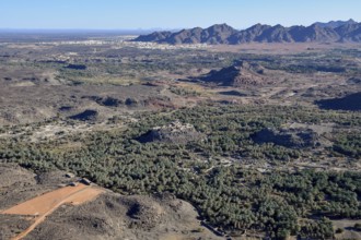 Landscape near Khaybar, aerial view, Medina Province, Saudi Arabia, Arabian Peninsula, Asia