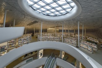 Library of the King Abdulaziz Center for World Culture, also known as Ithra, Dhahran, ash-Sharqiyya