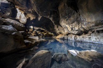 Stóragjá Cave, Silfra Fissure, Krafla, Northern Iceland, Iceland, Europe