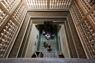 Morocco, Place Djemaa El Fna, Marrakech, Mosque Ben Youssef, Souks, Africa