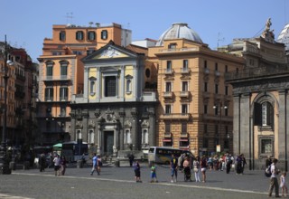 At the Piazza del Plebiscito (south side), Naples, Campania, Italy, Europe