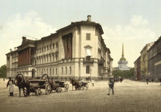 Admiralty and War Ministry, St. Petersburg, Russia, c. 1890, Historic, digitally enhanced