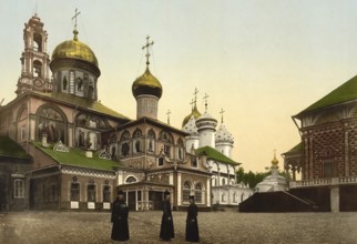 The Troizko Sergievo Monastery, Troitse-Sergieva Lavra, Russia, c. 1890, Historic, digitally