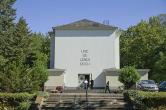 Cemetery Chapel, Friedrichsfelde Central Cemetery, Gudrunstrasse, Lichtenberg, Berlin, Germany,