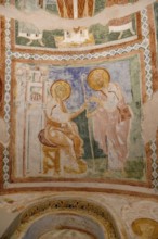 Frescoes from the 12th century in the crypt of the Basilica of Santa Maria Assunta, Unesco World