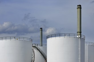 Storage tanks of oil refinery from the petrochemical industry