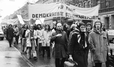 Students at Dortmund University demonstrated on 30.01.1975 against what they saw as a worsening of