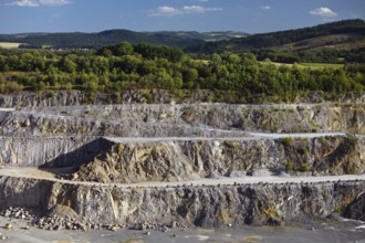 Limestone quarry, Hönnetal, Balve, Sauerland, North Rhine-Westphalia, Germany, Europe