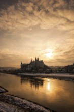 Winter atmosphere in Meissen with Albrechtsburg Castle