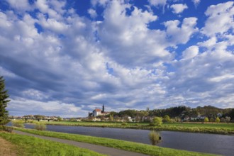 The castle hill of Meissen with the bishop's palace, Albrechtsburg castle and cathedral on the