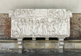 Roman sarcophagus, Sarcofago romano, Antiquity, Camposanto Monumentale monumental cemetery,