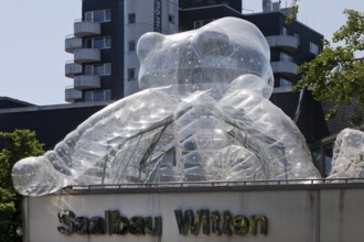 Installation Cruise Tentare, Octopus Sculpture on the Saalbau, Urbane Künste Ruhr, Witten, Ruhr