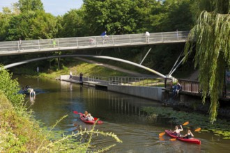 Leipzig, water hiking on the Karl Heine Canal