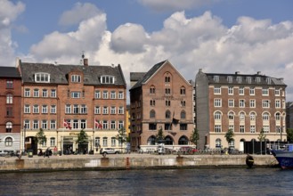 Brick houses at the harbor, Copenhagen, Denmark, Europe