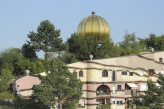 Hundertwasser House Waldspirale in Darmstadt, Bergstrasse, Hesse, Germany, Europe