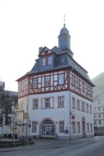 Half-timbered town hall in Dillenburg, Hesse, Germany, Europe