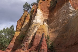 Luberon ocher near the village of Roussillon. Geological wonder in Provence