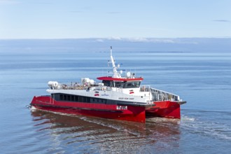 Fast ferry, Dagebüll, North Frisia, Schleswig-Holstein, Germany, Europe