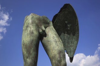 Sculptures by Igor Mitoray in Ravello in front of the Oscar Niemeyer Auditorium, Campania, Italy,