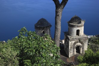 View from Villa Rufolo of the Gulf of Salerno and the towers of the Church of Chiese dell