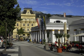 Drinking hall and post office, Bad Ischl, Salzkammergut, Austria, Europe