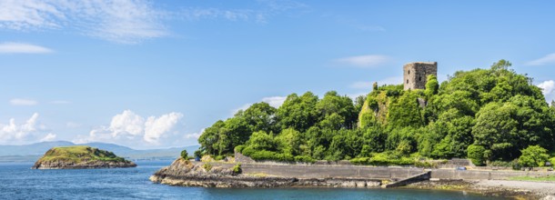 Panorama of Dunollie Castle and Museum, Oban, Argyll and Bute, Scotland, UK