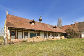 Abandoned old building of farm called 'Alter Gutshof Am stillen Meiler'. A former farm located next