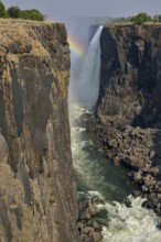 Rainbow over Victoria Falls, Matabeleland North Province, Zimbabwe, Africa