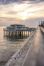 Pier on the beach at sunset, The Hague, Netherlands