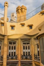 Casa Milà by Gaudi in Barcelona, Spain, Europe