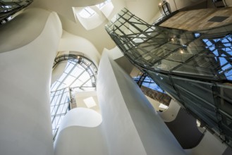 Guggenheim Museum, architect Frank Gehry, entrance hall, interior view, Bilbao, Basque Country,