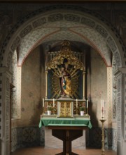 Interior photograph of the chancel, Liebfrauenkapelle, Rapperswil-Jona, Canton St. Gallen, SG,