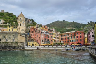 Vernazza village popular tourist destination in Cinque Terre National Park a UNESCO World Heritage