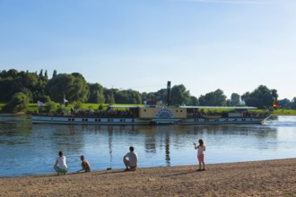 Steamship on the Elbe in Dresden