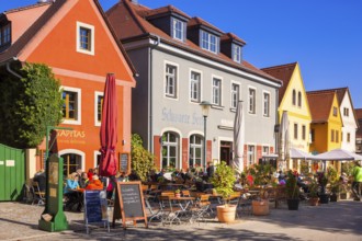 Altkötzschenbroda village green with numerous restaurants and quaint pubs