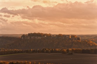 View of Königstein Fortress in Saxon Switzerland