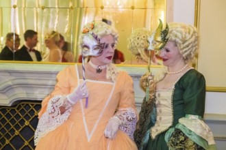 Masquerade ball at Rammenau Baroque Palace, Rammenau Palace in Rammenau near Bischofswerda in the