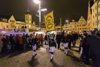 Miners pay their respects on the Schlossplatz