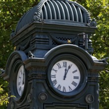 Kröpcke clock, detail, landmark, traditional meeting place, state capital Hannover, Lower Saxony,